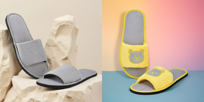 Y key Women Flip Flops(Grey, Yellow , 5)