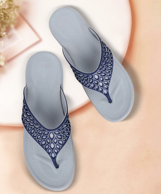 Earton Women Slides(Grey , 4)