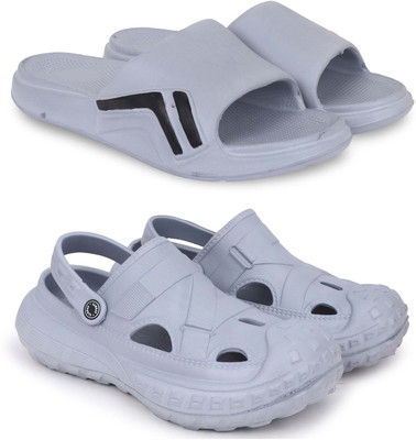 Pampy Angel Men Slippers(Grey, Grey , 6)