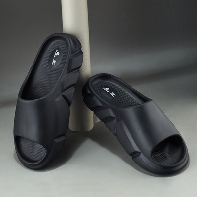 DUKE Men Slides(Black , 6)