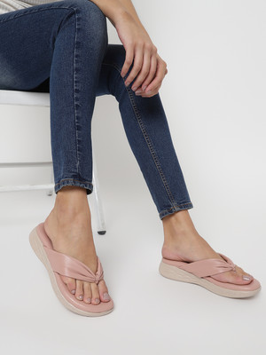 TRUFFLE COLLECTION Women Slides(Beige , 7)