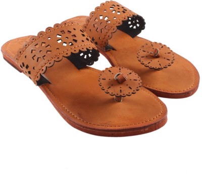 Vijendar Collection Women Flip Flops(Brown , 6)