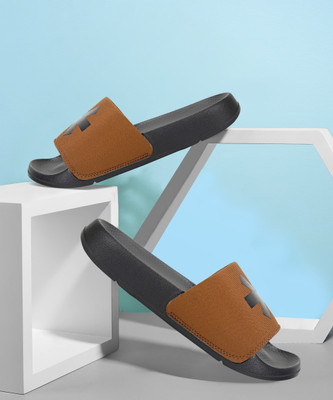 HRX by Hrithik Roshan Men Dynamic Slides Slides(Black, Brown , 7)