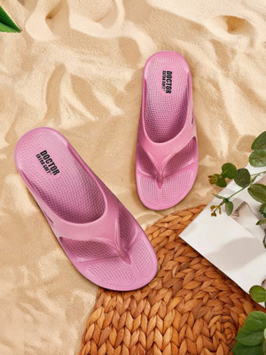 DOCTOR EXTRA SOFT Women Classic Ultra Soft with Cushion FootBed for Adult Comfortable,Lightweight Flip Flops(Pink , 6)