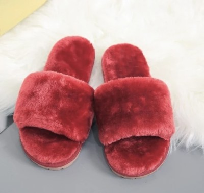 WOLVESDEN Women Slippers(Maroon , 3)