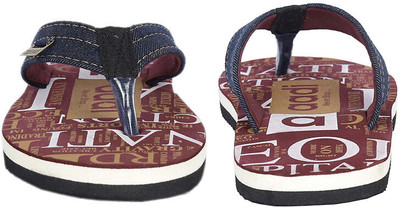 aadi Men Flip Flops(Maroon , 8)