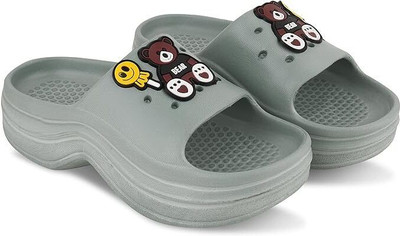 DHR Women Flip Flops(Grey , 7)