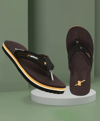 Sparx Men Flip Flops(Brown , 10)