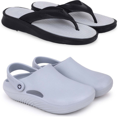 KAPYANSH Men Slippers(Grey, Grey , 7)