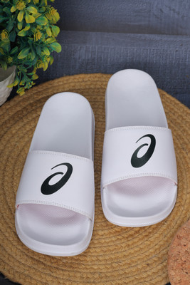 Solitaire Men Flip Flops(White , 10)