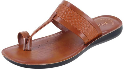 FLITE Men Flip Flops(Tan, Tan , 7)