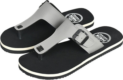 PANZIK Men Flip Flops(Grey , 8)
