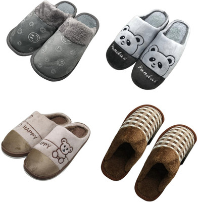 Mahi Enterprises Men Flip Flops(Grey, Grey, Beige, Brown , 9)
