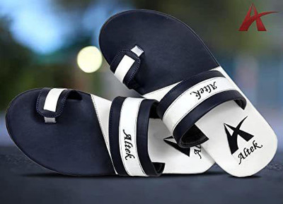 Altek Men Flip Flops(White , 10)
