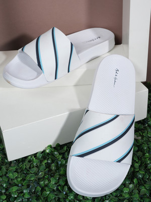 Mast & Harbour Men Slides(White , 8)