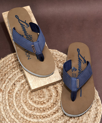 DUKE Men Flip Flops(Tan , 6)