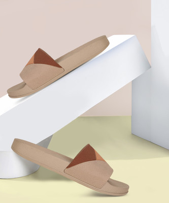 Bata Women Slides(Beige , 6)