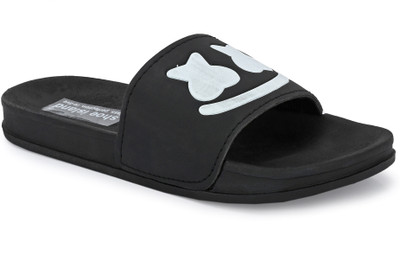 Shoe Island Men Slides(Black , 6)