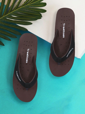 TREATTOES Women Soft Ortho-Care Diabetic Orthopaedic Comfort Dr Slippers & Flipflops Ladies Girl Flip Flops(Brown , 7)