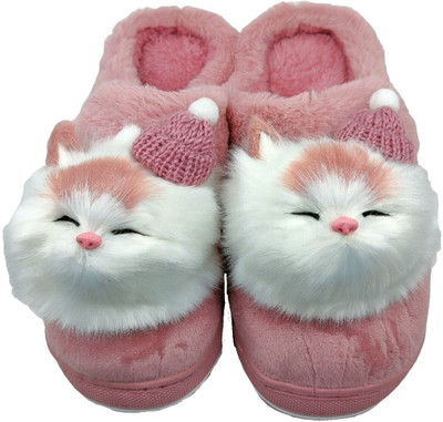 WOLVESDEN Women Slides(Pink , 6)
