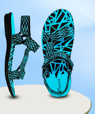 Kzaara Men Flip Flops(Blue , 10)