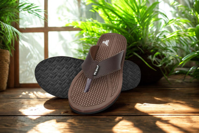 DR STTEP Men Soft Ortho Slippers for Men | Comfy Anti-Skid Flip Flops for Daily Use Slippers(Brown , 6)