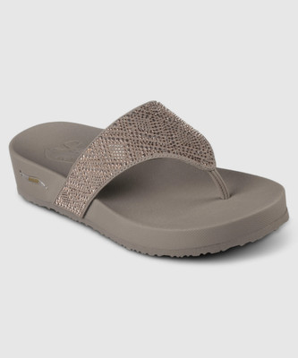 Skechers Women Slippers(Brown , 3)