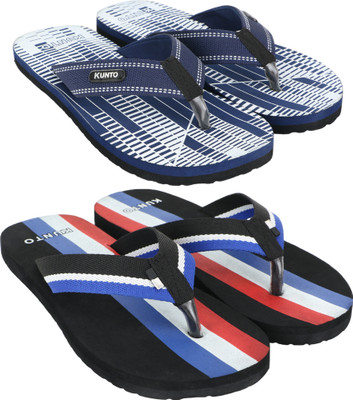 KUNTO Men Flip Flops(Multicolor , 10)