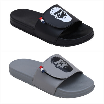 PERY-PAO Men Slides(Multicolor , 7)