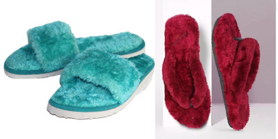 rexizone Women Slides(Maroon, Green , 4)