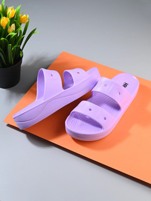 HRX by Hrithik Roshan Women Ultra-Lightweight & Flexible EVA Slip-On for All-Day Comfort Slides(Purple , 3)