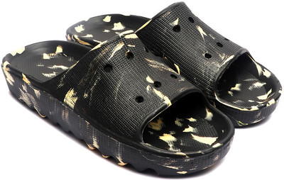 Ambit Men Slides(Black, Yellow , 7)