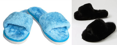 rexizone Women Slides(Black, Blue , 6)