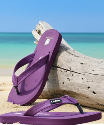 Lehar Women Flip Flops(Purple , 5)