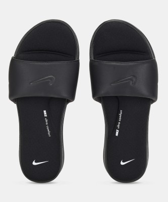 NIKE Women Slides(Black , 10)