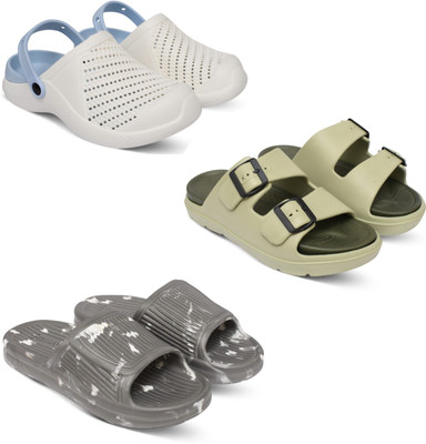 Acorn Men Slides(Blue, Beige, Grey, White , 6)