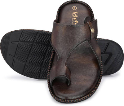 Lorence Fashion Hub Men Slippers(Brown , 7)