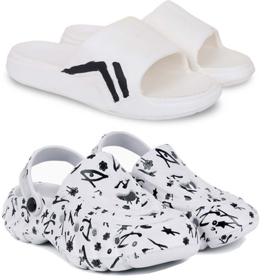 Pampy Angel Men Slippers(White, White , 8)