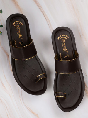 aerowalk Women Slippers(Brown , 8)