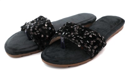 Anjaneya Creations Women Black Flats