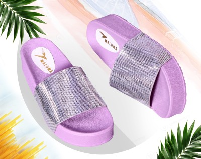 maluma Women Slides(Purple , 7)