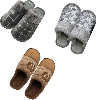 Mahi Enterprises Men Flip Flops(Grey, Grey, Brown , 10)