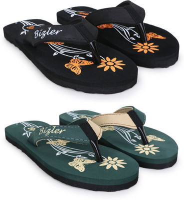 BIZLER Women Soft Ortho Slippers | Lightweight, Non-Slip & Stylish Daily Wear Slippers(Multicolor , 4)