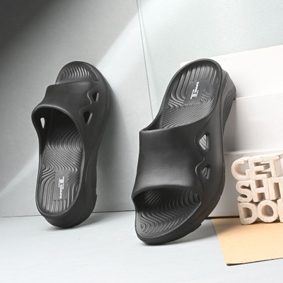 slipover Men Doctor Soft|Orthopedic|Comfort|Lightweight|Durable|Diabetic|Non Slip Slipper Slides(Black , 6)