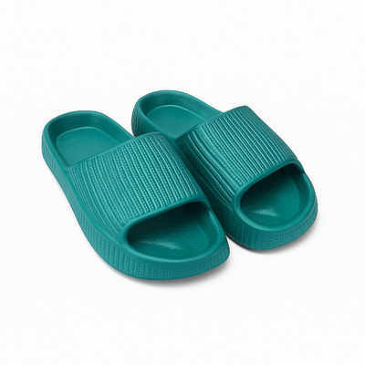 COMFORT PLUS Men Slides(Green , 8)