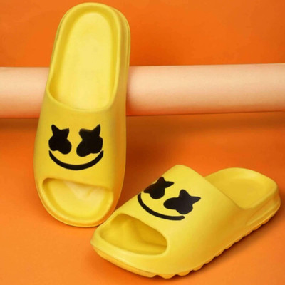 rishXation Men Slides(Yellow , 10)