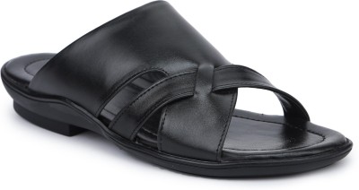 GreenTech Men Greentech Men Black Formal /Sandal Slippers(Black 9)