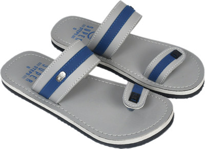 PANZIK Men Flip Flops(Grey , 8)