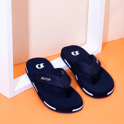 DOCTOR EXTRA SOFT Men Flip Flops(Navy , 11)