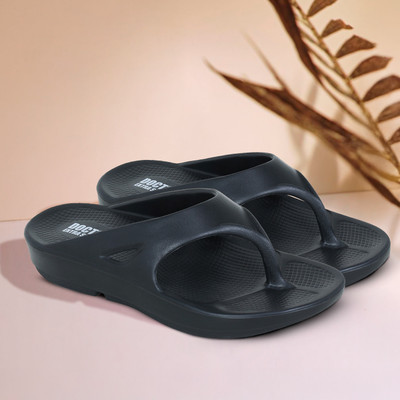 DOCTOR EXTRA SOFT Women Classic Ultra Soft with Cushion FootBed for Adult Comfortable,Lightweight Flip Flops(Black , 8)